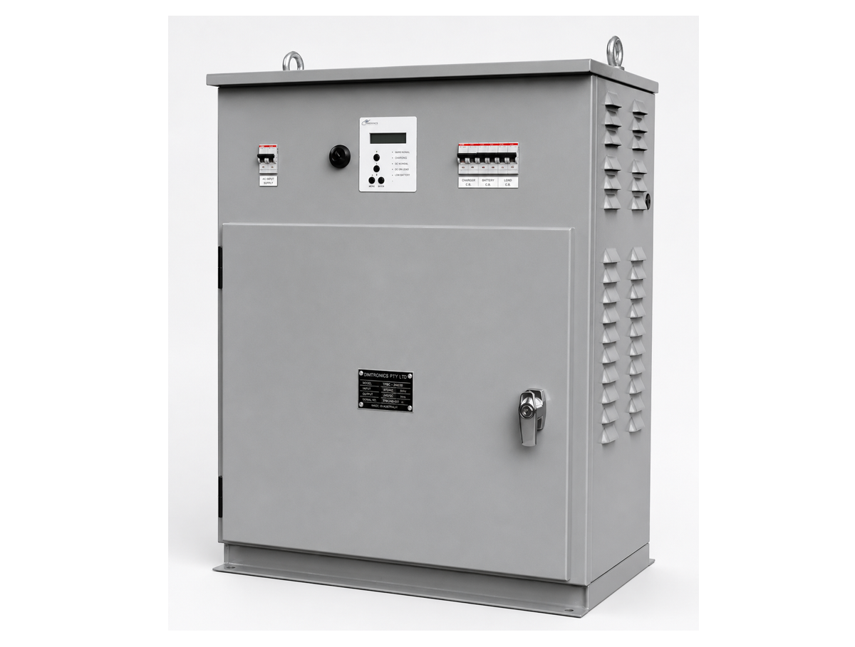 Floor-mounted industrial transformer battery charger enclosure