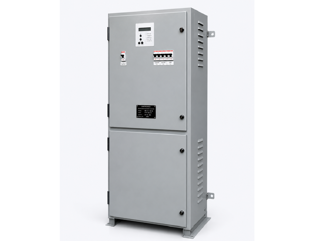 Tall industrial transformer battery charger cabinet